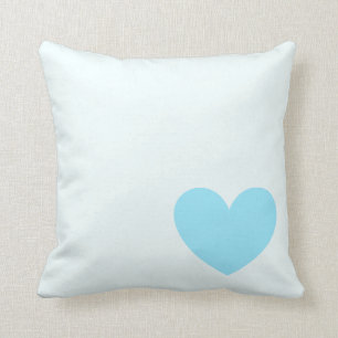 Sola almohada azul del corazón