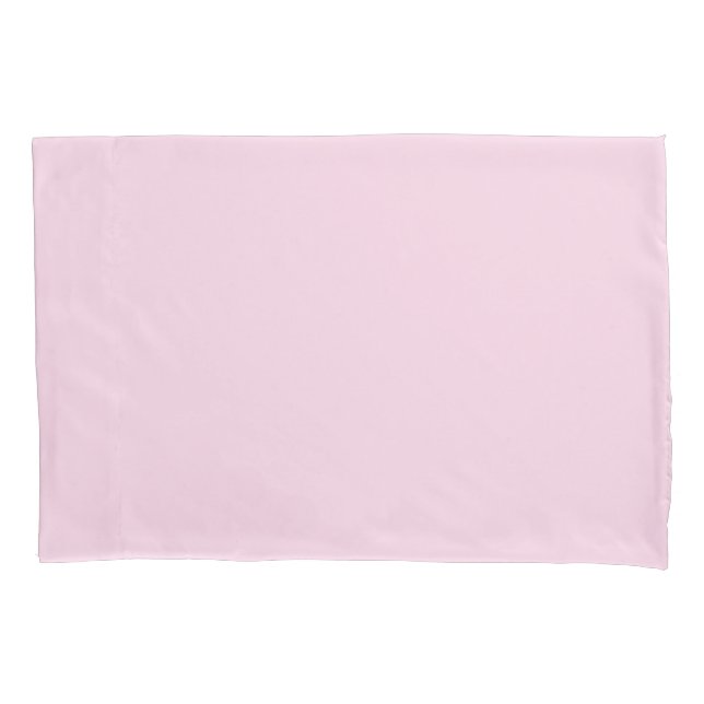 Sola funda de almohada clasificada estándar rosa (Anverso)