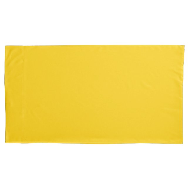 Sola funda de almohada gigante amarilla de oro (Anverso)