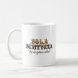 "SOLA SCRIPTURA" (verso de w/bible) taza de la