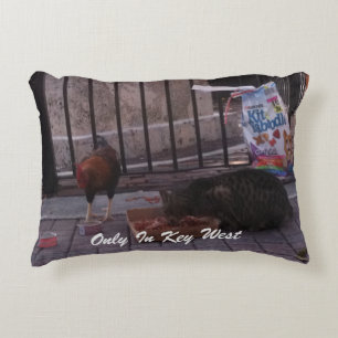 "Solamente en gato de Key West" y almohada del