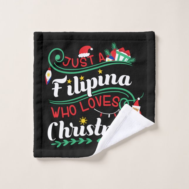 Solamente una filipina que ama a los Navidades (Toallita)