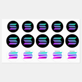 SOLANA altcoin pegatina moderno para comerciantes