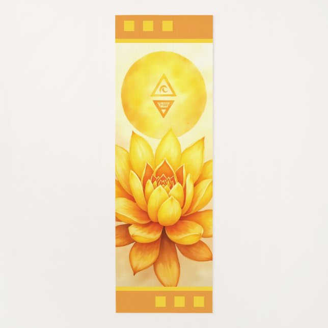 Solar Plexus Chakra Yoga Mat – Golden Power (Anverso)