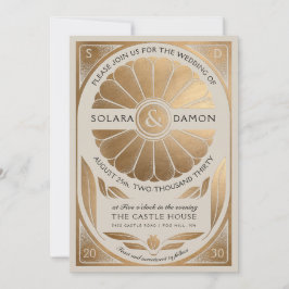 SOLARA I - Invitación a la Boda de Oro Faux Botáni