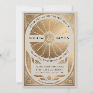 SOLARA I - Invitación a la Boda de Oro Faux Botáni