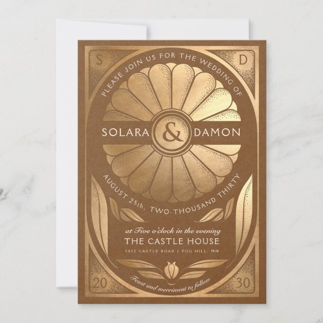 SOLARA III - Invitación a la Boda de Oro de Faux F (Anverso)