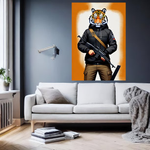 Soldado antropomórfico del tigre   Arte IA