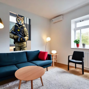 Soldado antropomórfico Poster de arte de IA
