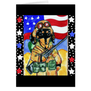 Soldado del Día de la Memoria Dachshund