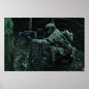 Soldado militar de arte poster
