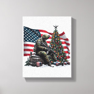 Soldado norteamericano Bandera Estadounidense Arte
