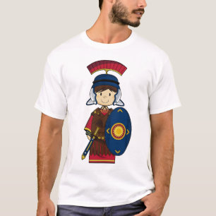 Soldado romano con la camiseta del escudo