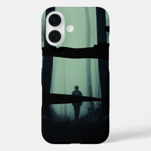 Soldado solitario en Woods iPhone 16 Funda