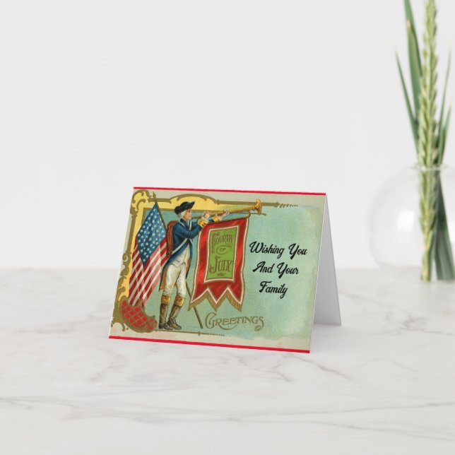 Soldado Vintage con tarjeta de cuerno (Anverso)