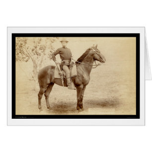 Soldado y caballo en Camp Cheyenne SD 1890