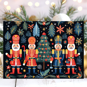 Soldados cascanueces y árbol de Navidad
