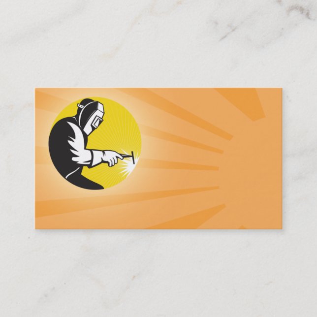 soldadura del soldador en la tarjeta de visita del (Anverso)