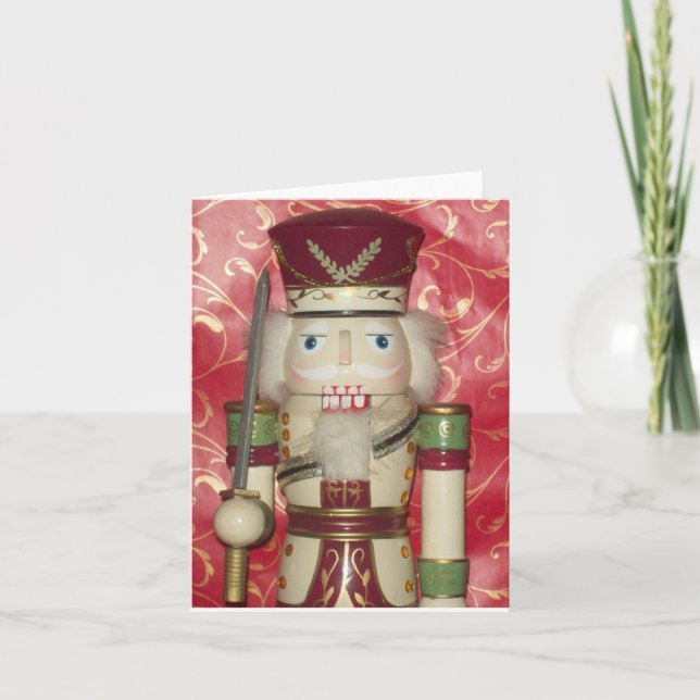 Soldier Nutcracker Photo Folded Note Card (Anverso)