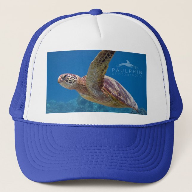 Soleado la tortuga de mar - gorra del camionero (Anverso)