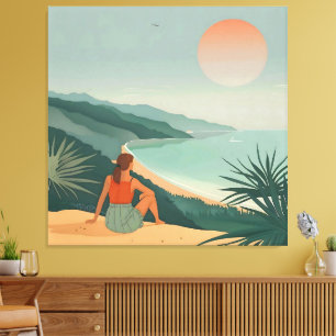 Soledad del Atardecer – Impresión Minimalista de V