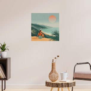 Soledad del Atardecer – Impresión Minimalista de V