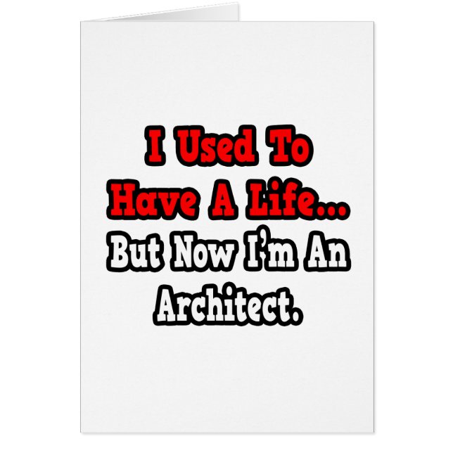 Solía tener una vida... arquitecto (Frente)