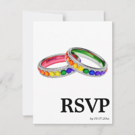 🌈 Solicitud de canción Tarjeta de RSVP de Anillo
