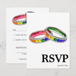 🌈 Solicitud de canción Tarjeta de RSVP de Anillo