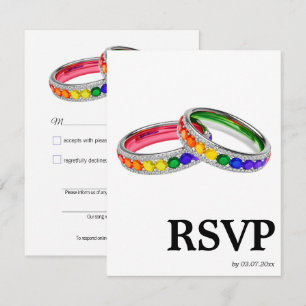 🌈 Solicitud de canción Tarjeta de RSVP de Anillo