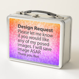 Solicitud de diseño Caja de almuerzo inoxidable
