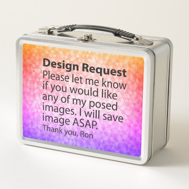 Solicitud de diseño Caja de almuerzo inoxidable (Anverso)