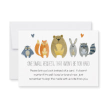 Solicitud de libro de Woodland Animals Baby Shower