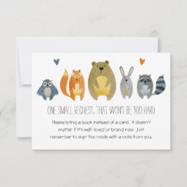 Solicitud de libro de Woodland Animals Baby Shower