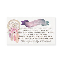 Solicitud de libro Inserción de invitación de Baby