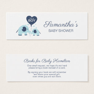 Solicitud de libro para baby shower de niño elefan