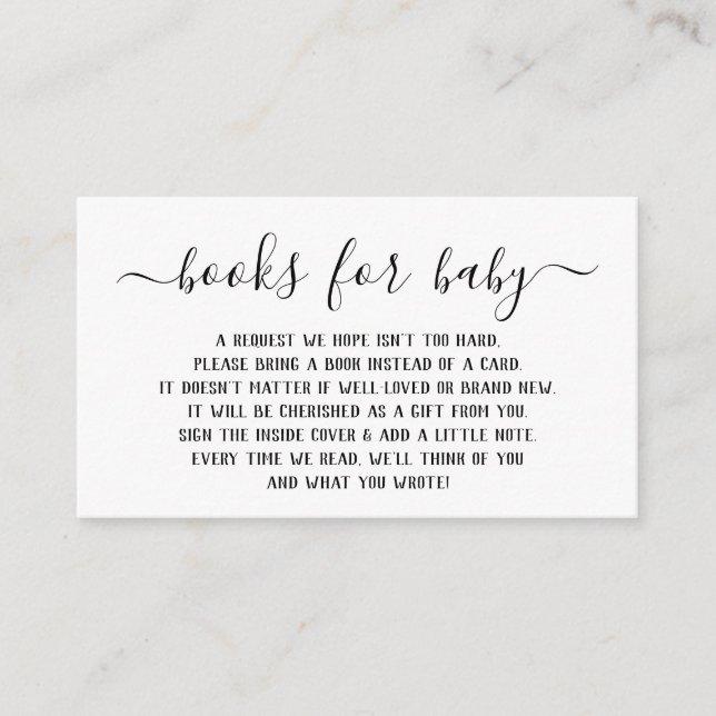 Solicitud de libro para invitación a Baby Shower (Anverso)