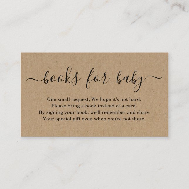 Solicitud de libro para invitación a Baby Shower - (Anverso)