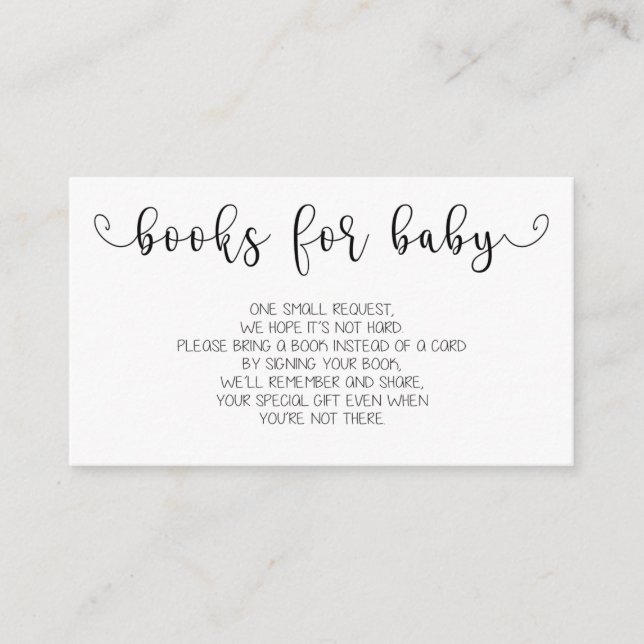 Solicitud de libros | Insertar invitación de Baby  (Anverso)