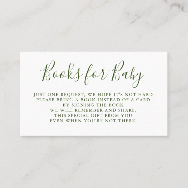 Solicitud de libros | Insertar invitación de Baby  (Anverso)