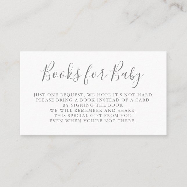 Solicitud de libros | Insertar invitación de Baby  (Anverso)