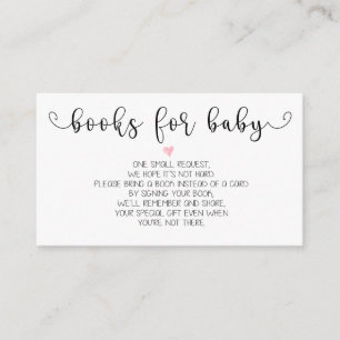 Solicitud de libros Insertar invitación de Baby
