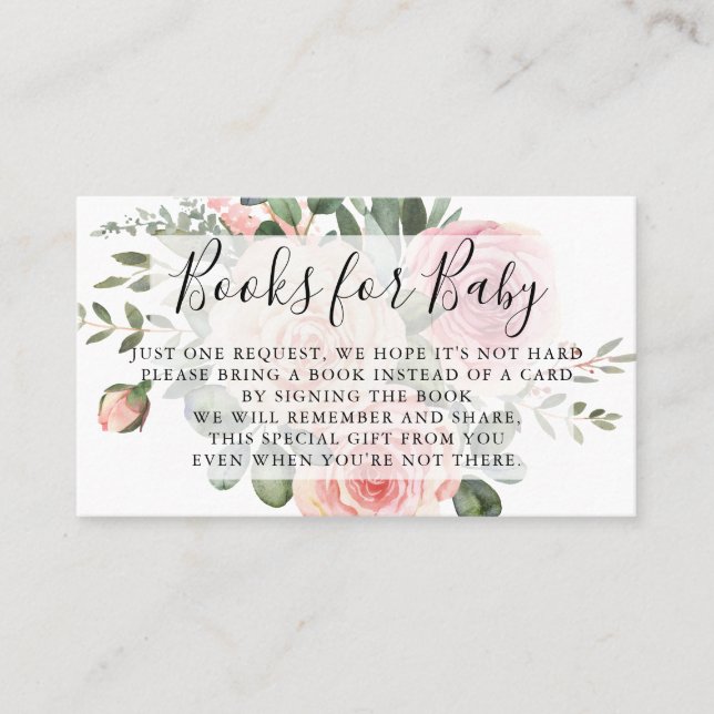 Solicitud de libros | Insertar invitación de Baby  (Anverso)