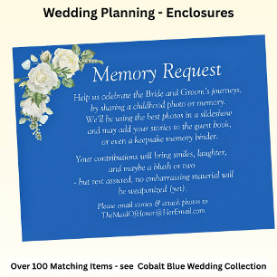 Solicitud de memoria - Boda de rosas blancas y azu