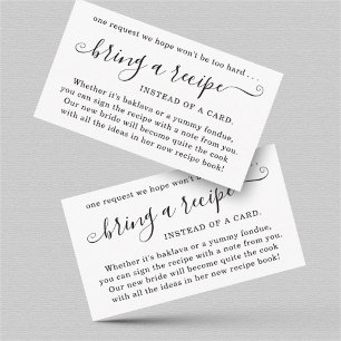 Solicitud de receta para la invitación a la ducha