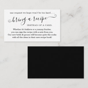 Solicitud de receta para la invitación de la ducha