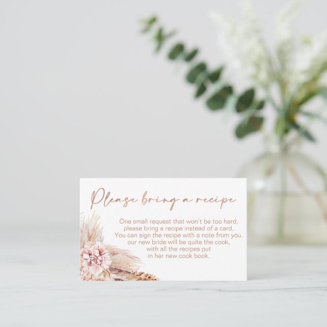 Solicitud de tarjeta de receta para ducha con flor (Anverso de pie)