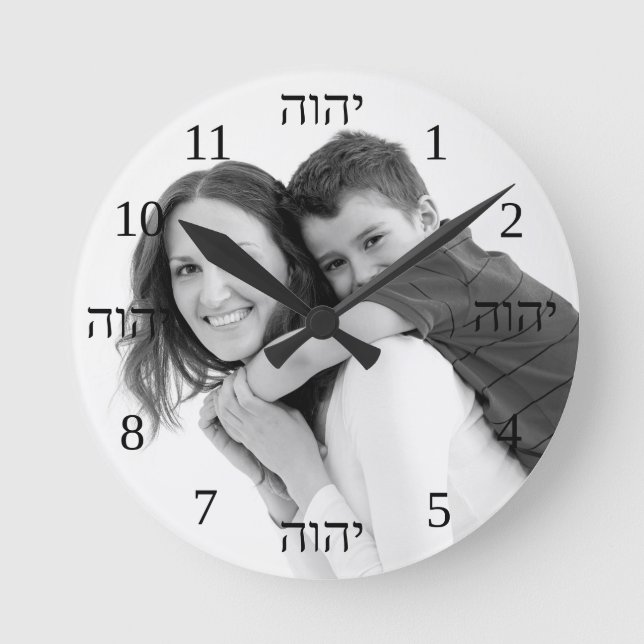 Solicitud personalizada de reloj de pared fotográf (Anverso)