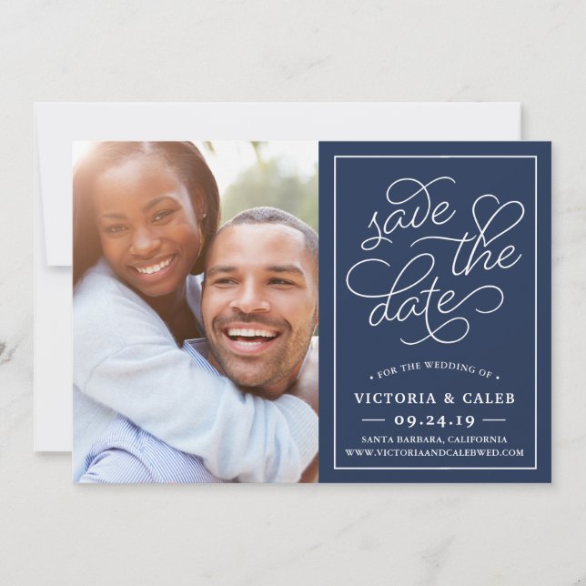 Solicitud romántica Foto Guardar tarjeta de fecha  (Anverso)