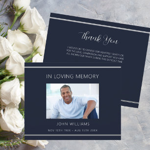 Solidaridad foto azul blanco simple tarjeta de agr